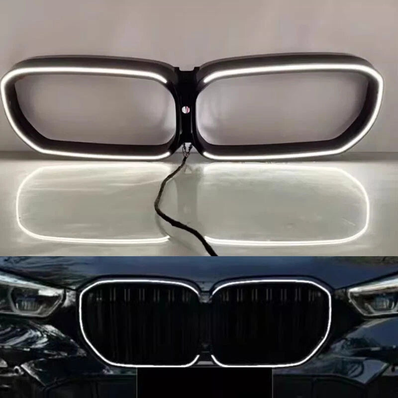 LED Lights Front Mesh Grille for BMW 5 Series G30 G38 530i 540i (2017-2023)