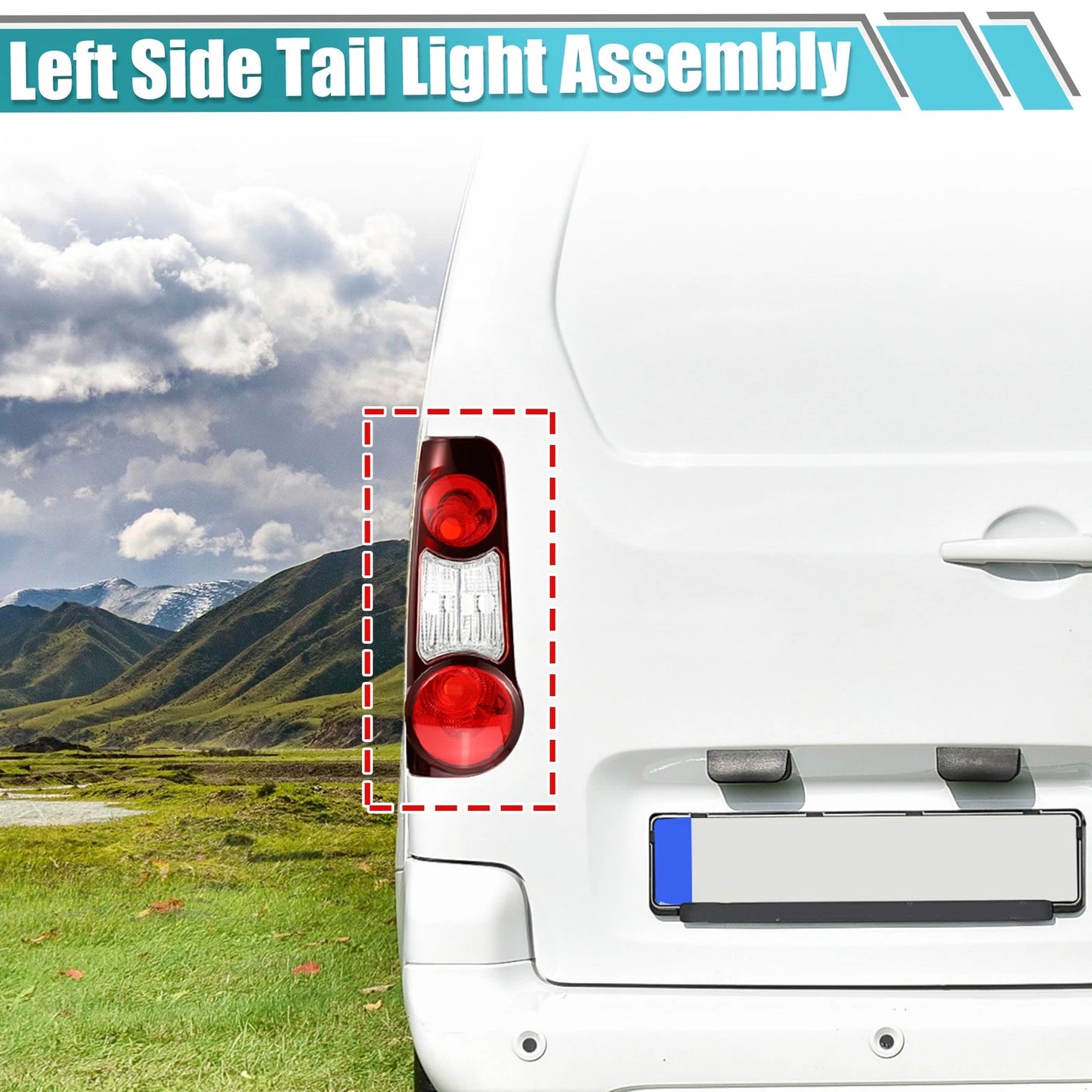 Left Side Tail Light Lens Housing for Peugeot Partner (2012-2019)