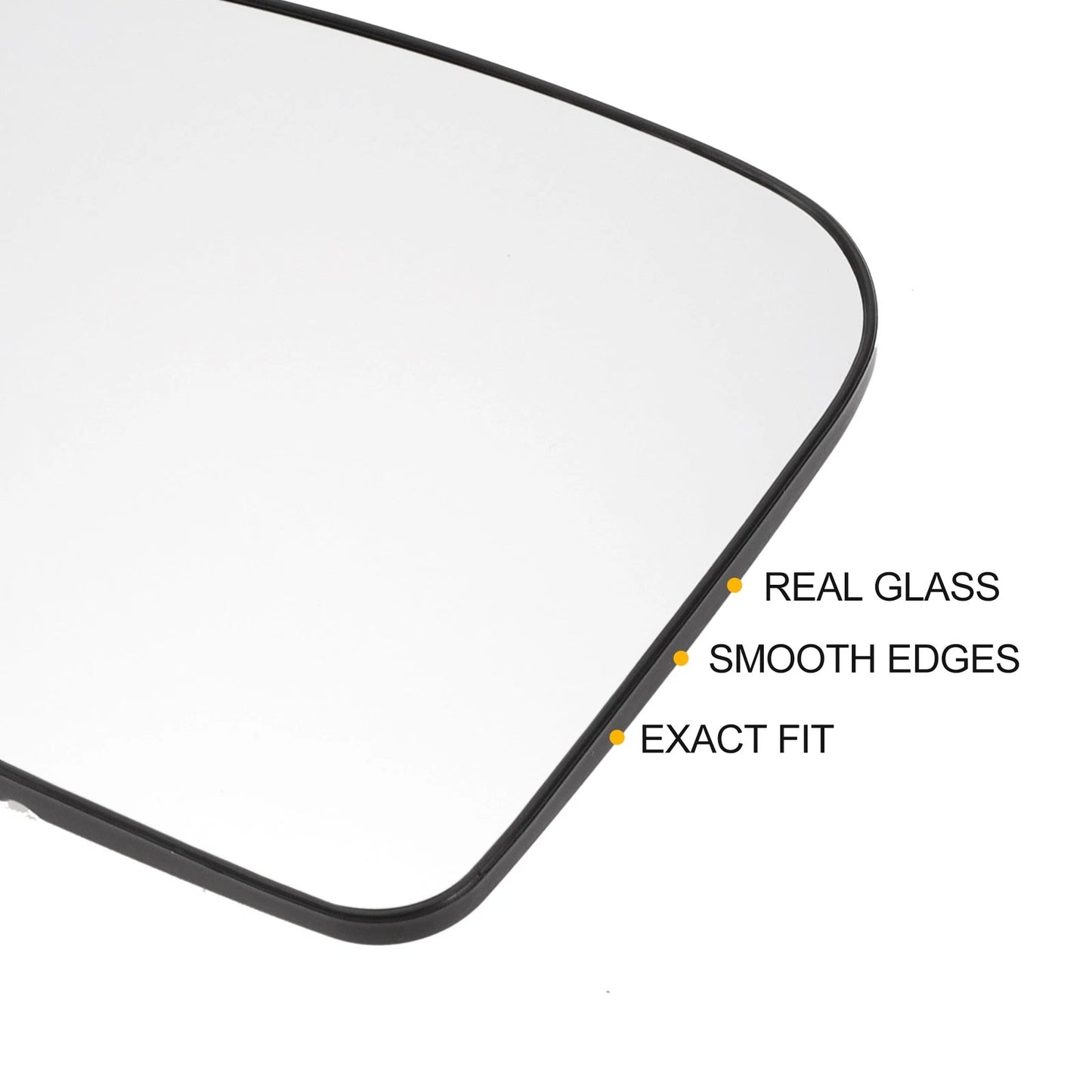 Left Side Heated White Mirror Glass for Toyota Prius (2009-2016)