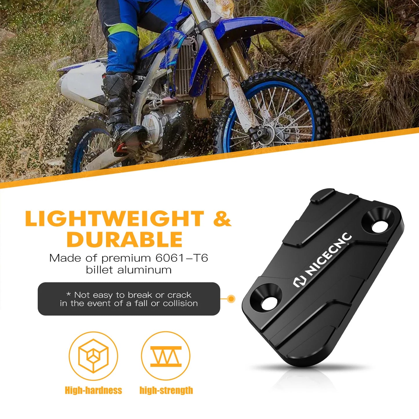 Brake Reservoir Cover Caps for Yamaha YZ125 YZ250F YZ450F YZ250FX YZ450FX (2014-2023)