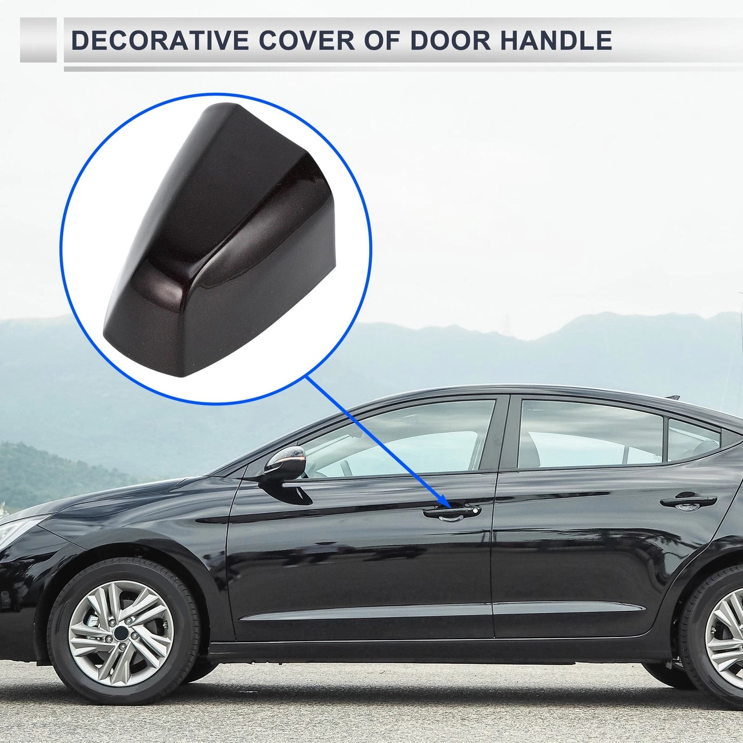 Front Left Door Handle Cover for BMW X1 X2 (2015-2018) - Brown Cap