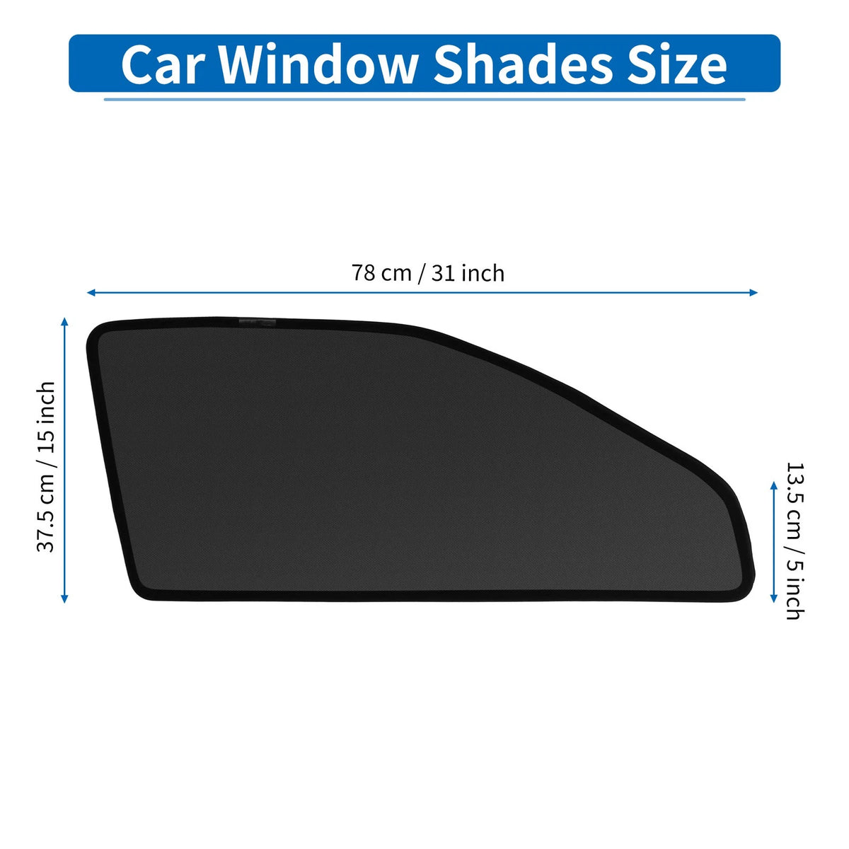 Window Cover for Toyota Yaris Cross Net Driver Passenger Side Black (2020–2024)