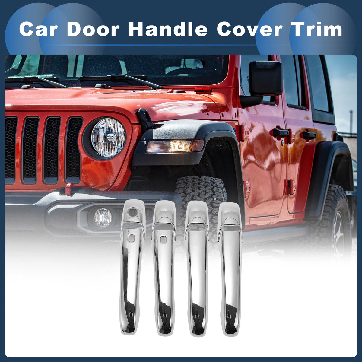 Smart Car Door Handle Cover Trim for Jeep Cherokee (2014-2023)
