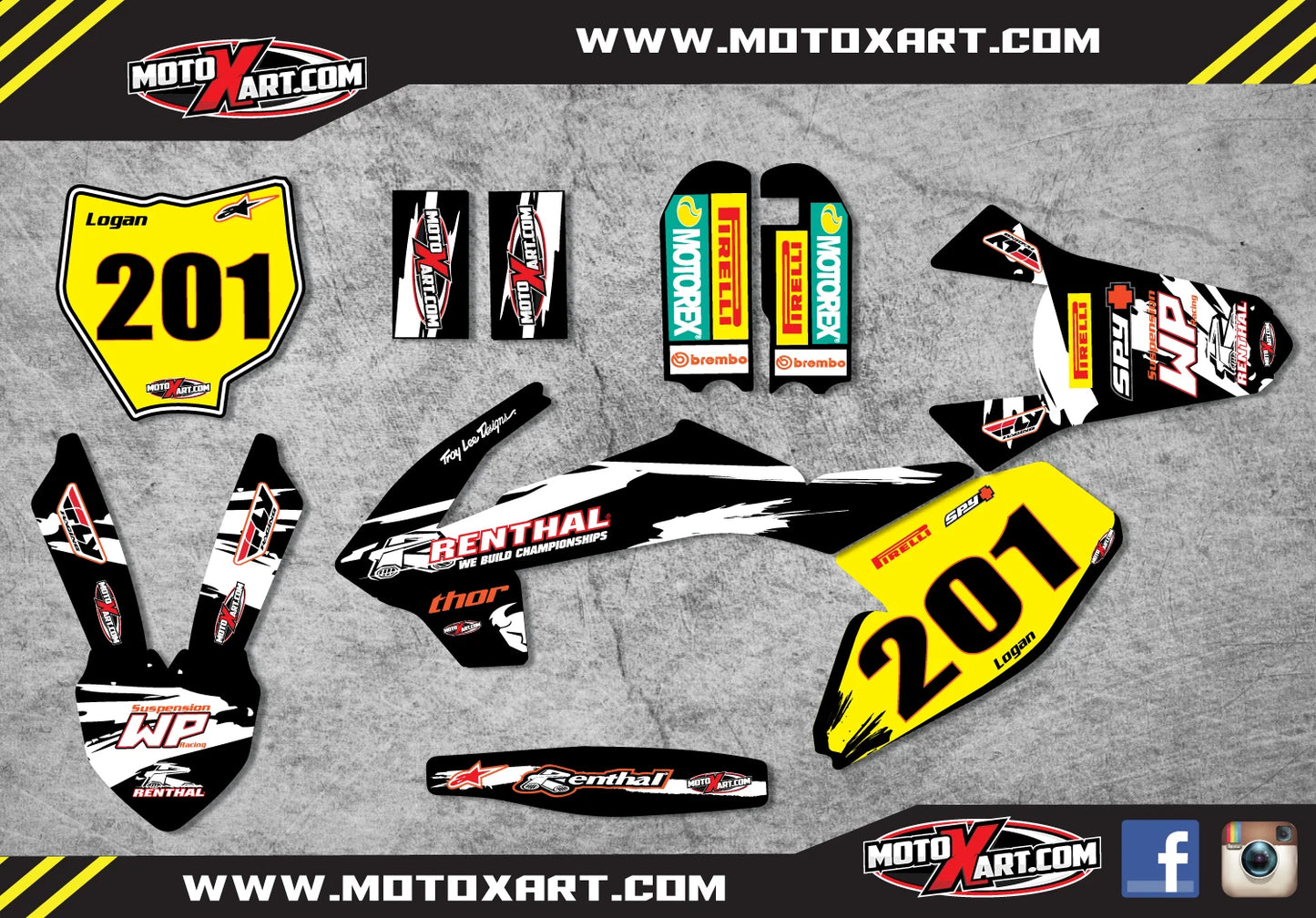 KTM 65 Full Sticker Kit - Safari Style (2016)