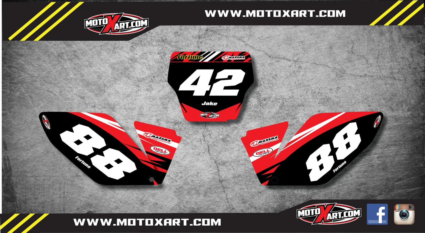 Custom Number Plates for Honda CRF 250 (2006-2007) - Digger Style Stickers