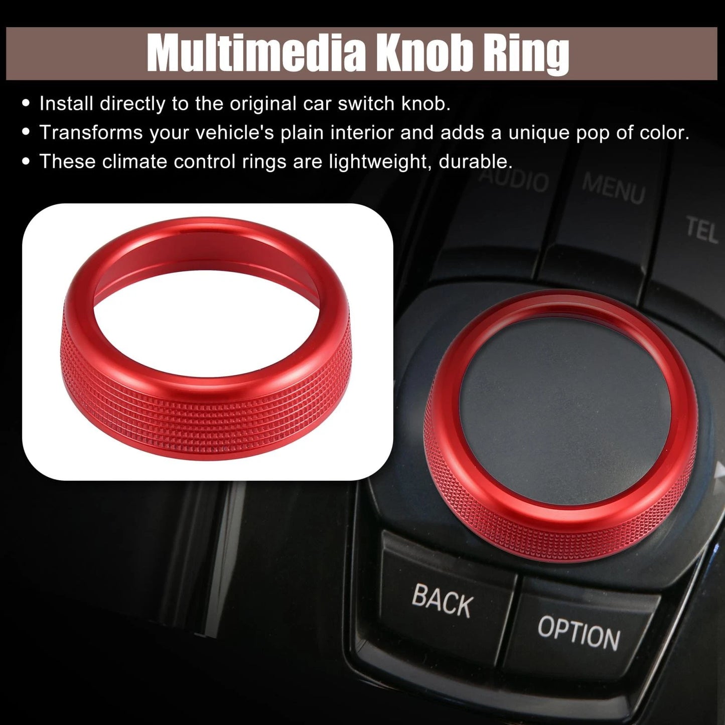 Knob Cover Ring for BMW 1 2 3 4 5 6 7 Series X3 X4 X5 X6 F01 F02 (2000-2023)