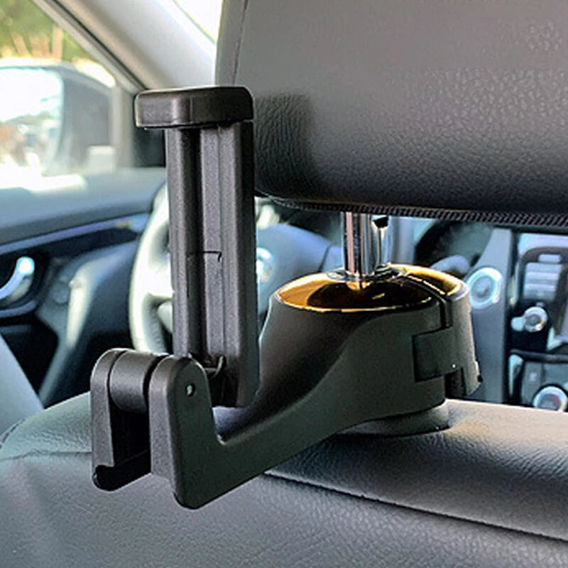 Car Headrest Hidden Hooks for Seat - 4pc Set