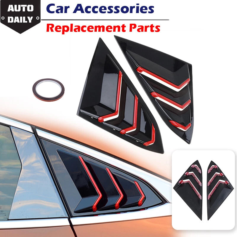 Louver for Honda Civic Body Side Air Vent Window Cover Gloss Black (2016-2020)