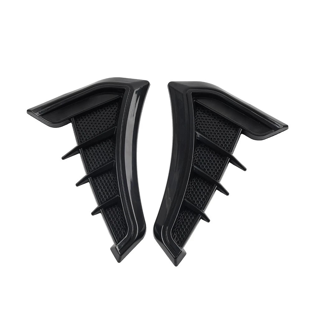 Black Fender Hood Air Flow Intake Trim for Car Side Ventilation Decals