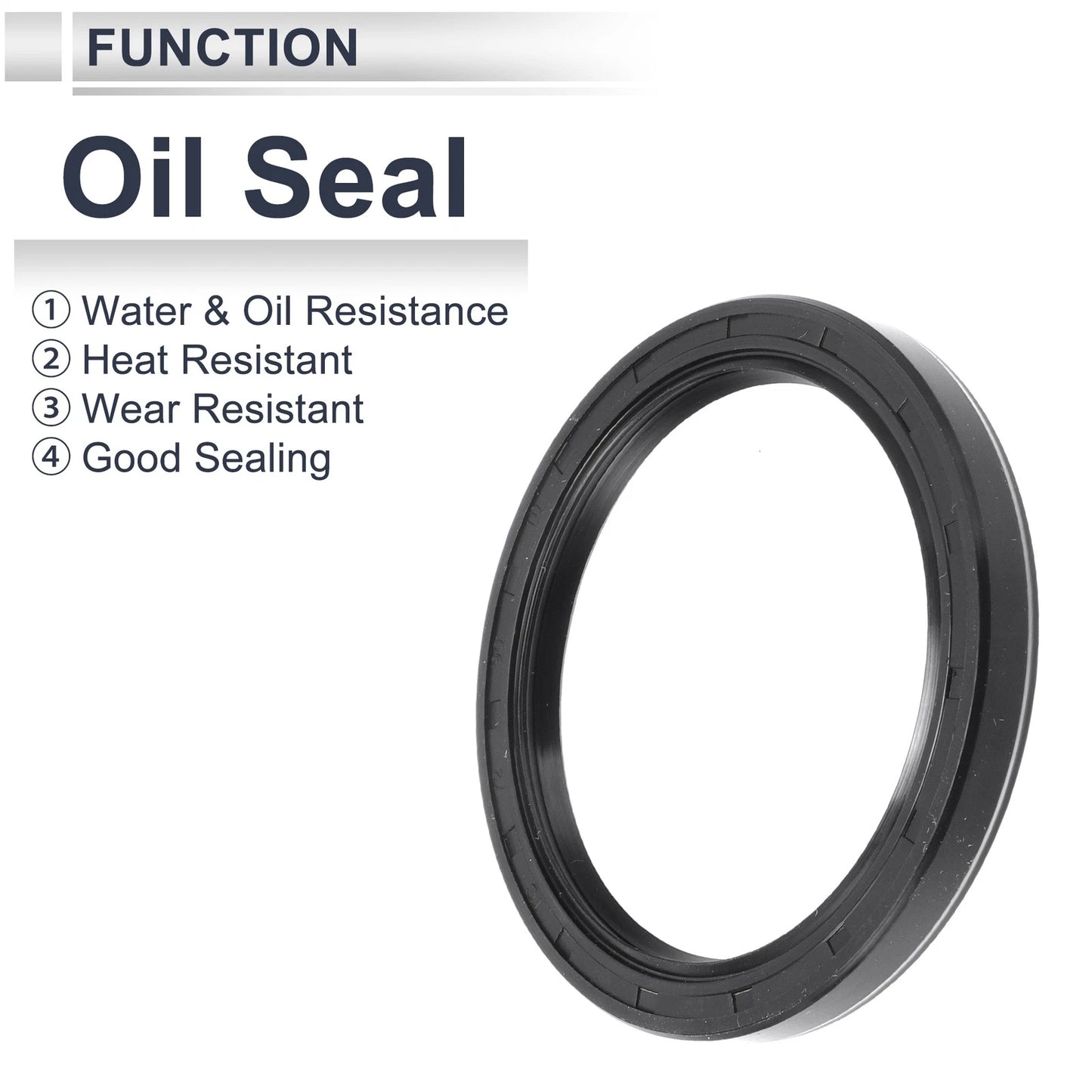 Oil Seal 72x90x10mm Nitrile Rubber Rotary Shaft Seal Black 5 Pcs