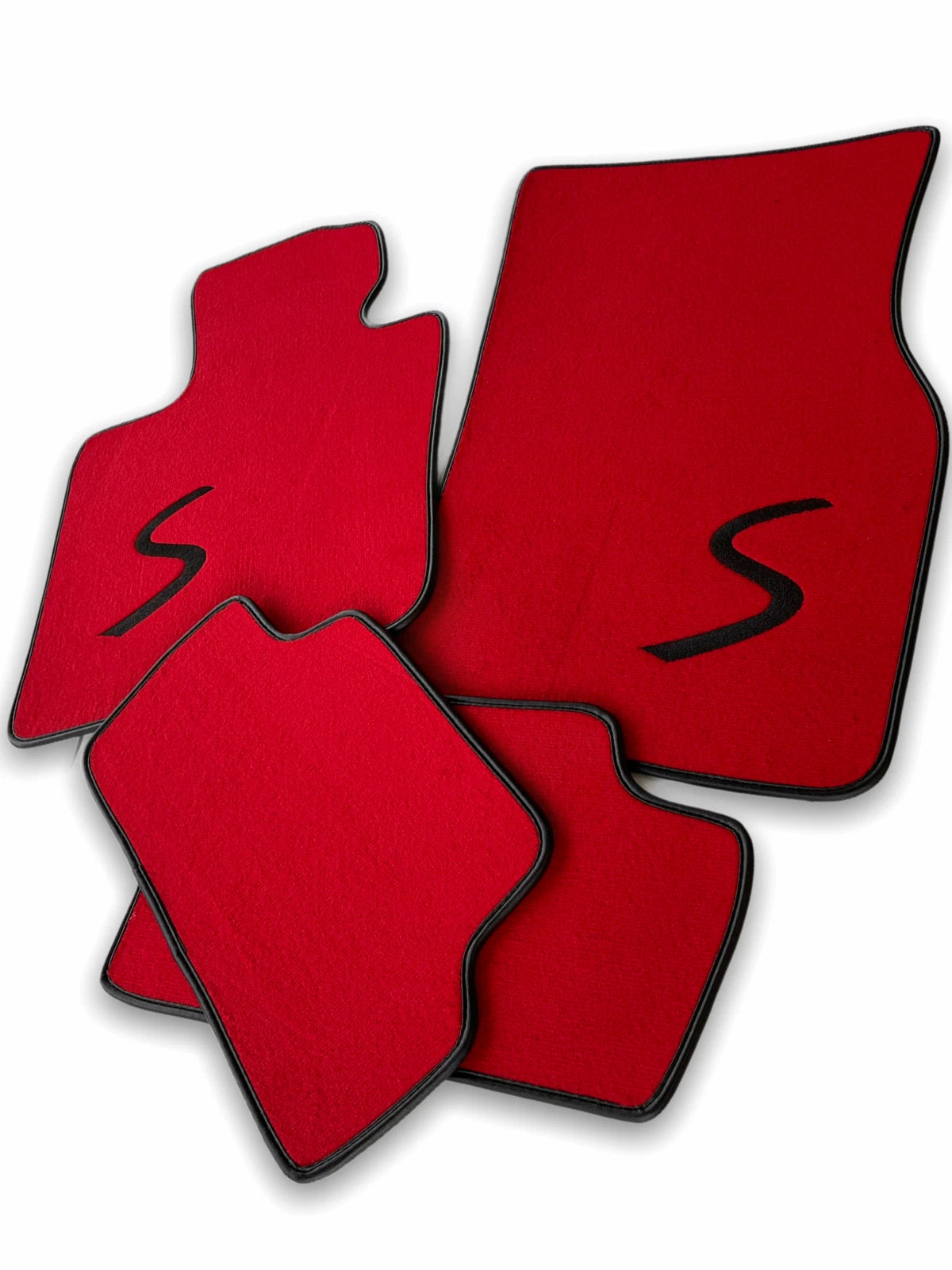 Red Floor Mats for MINI Cooper S One Countryman Tailored Carpets Set (2010-2023)