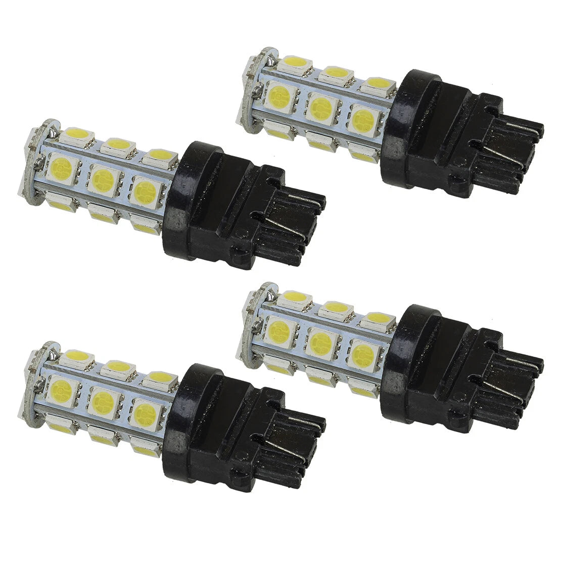 4 x White 3157 3156 LED 18SMD Tail Brake Backup Light Bulbs 8000K