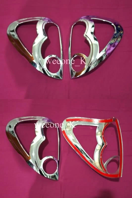 Chrome Tail Light Covers for Mitsubishi L200 Triton (2005-2014)