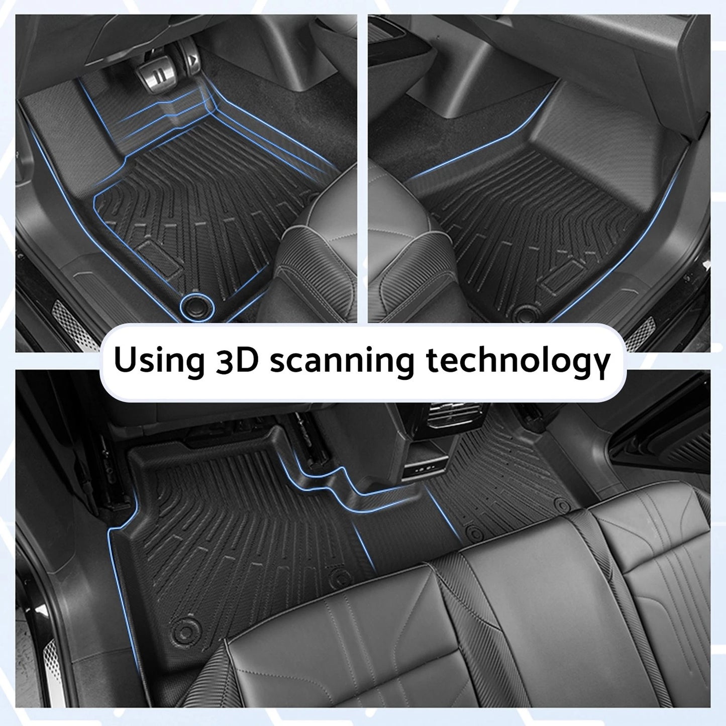 3D All-Weather Carpet Floor Mats Set for Toyota HiAce (2005-2018)