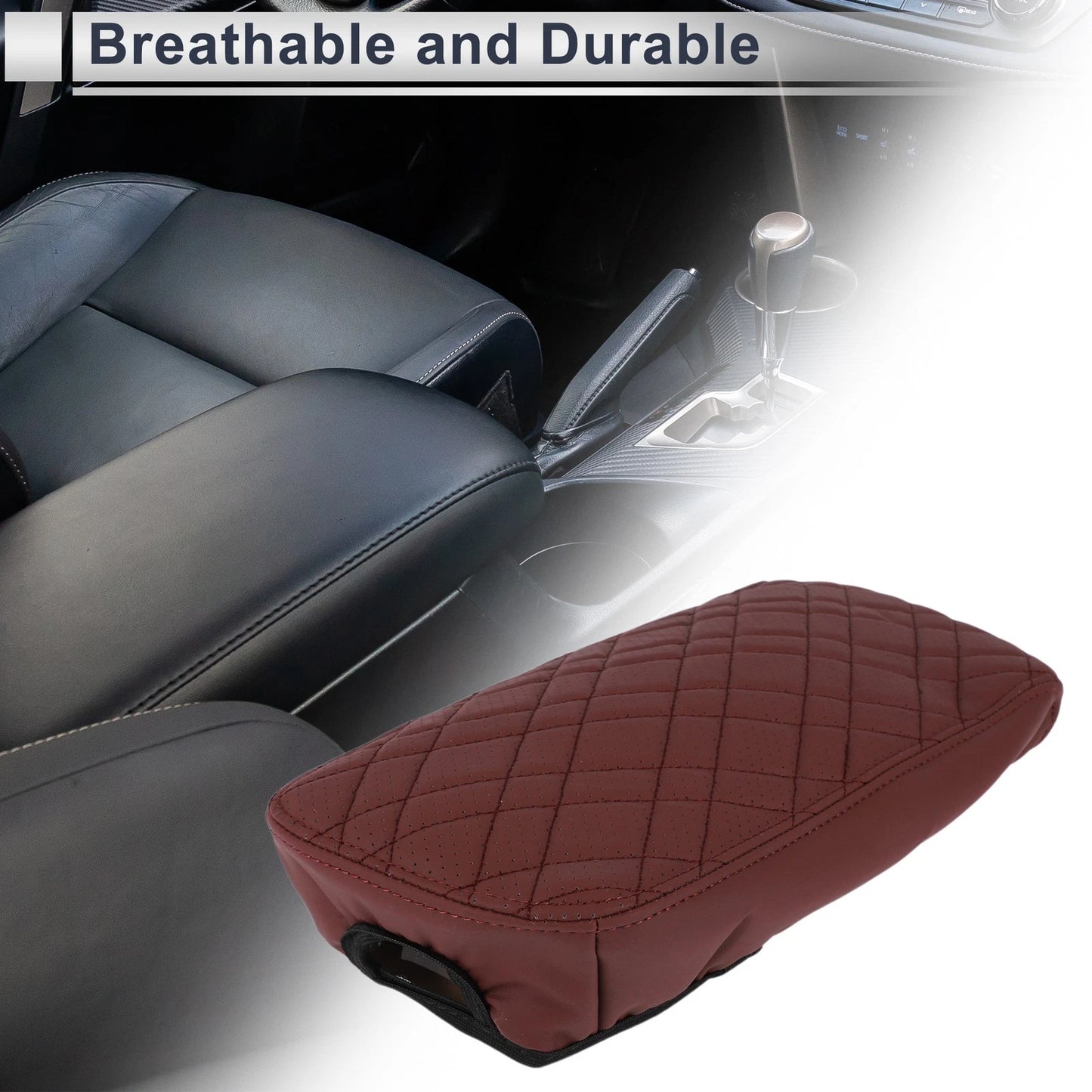 Car Center Console Cover for BMW X3 2014-2018 Wine Red 1 x Cover