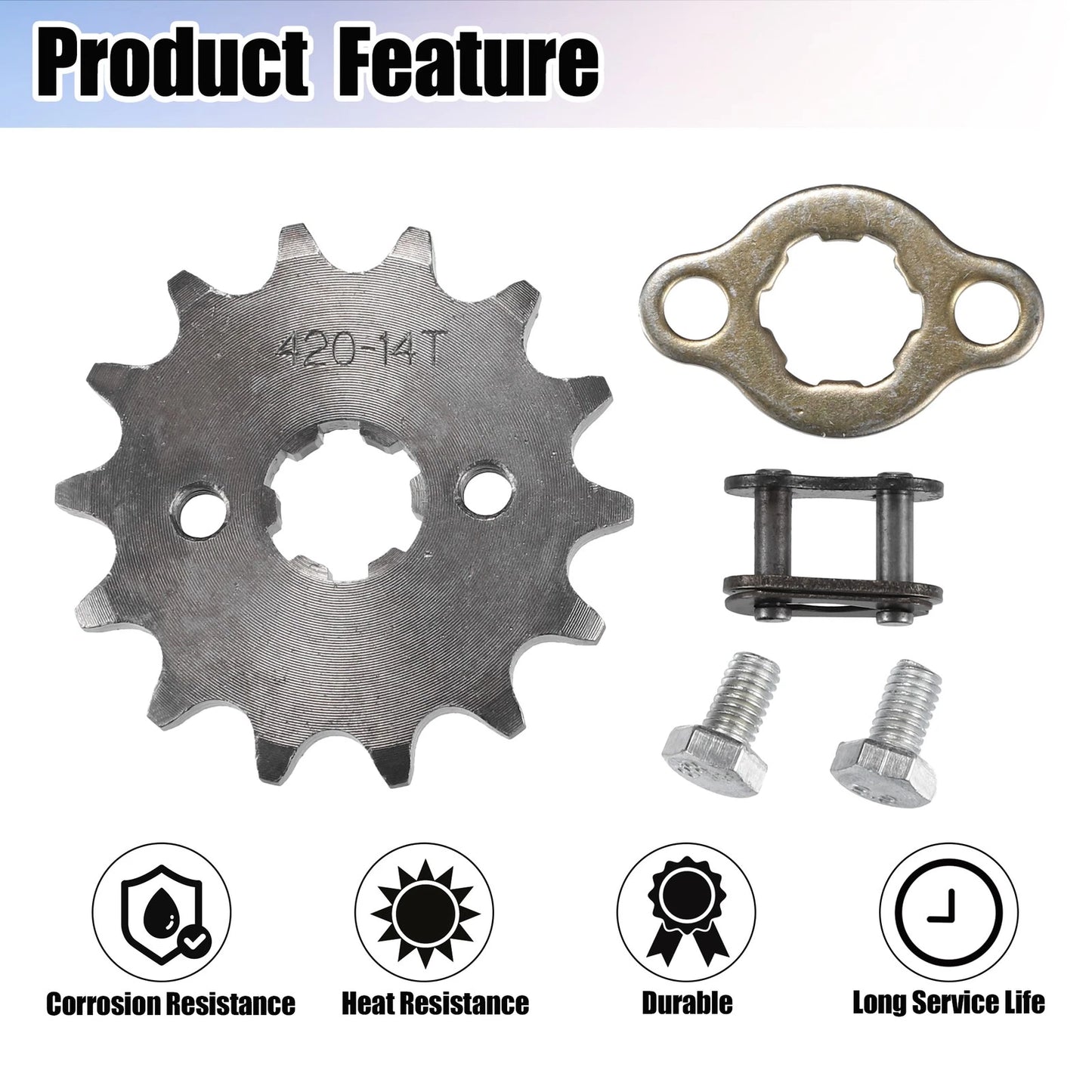 420 14T 17mm Front Engine Sprocket for Dirt Bike Mini Bike