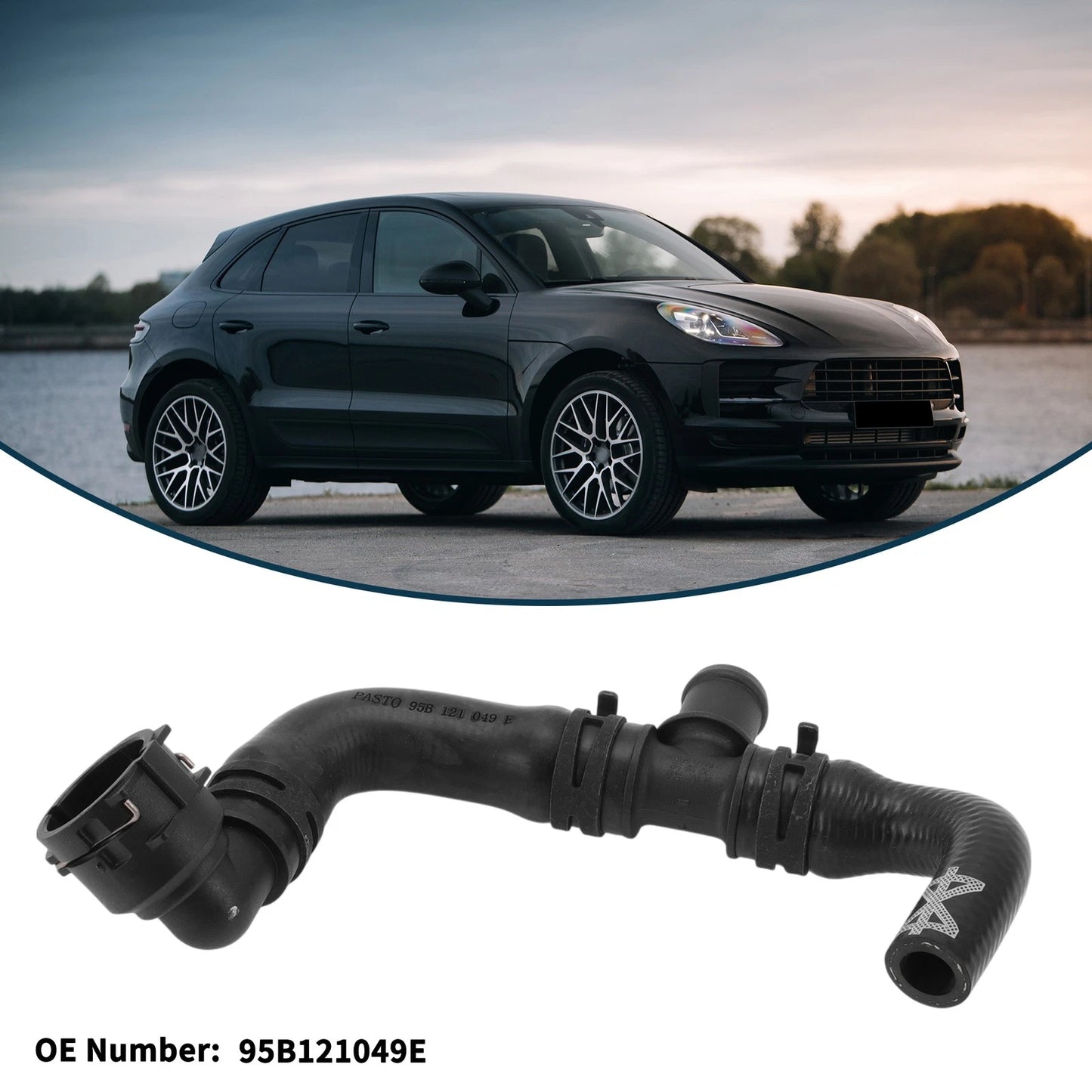 Radiator Hose for Porsche Macan 2018 Rubber Downpipe (2018)