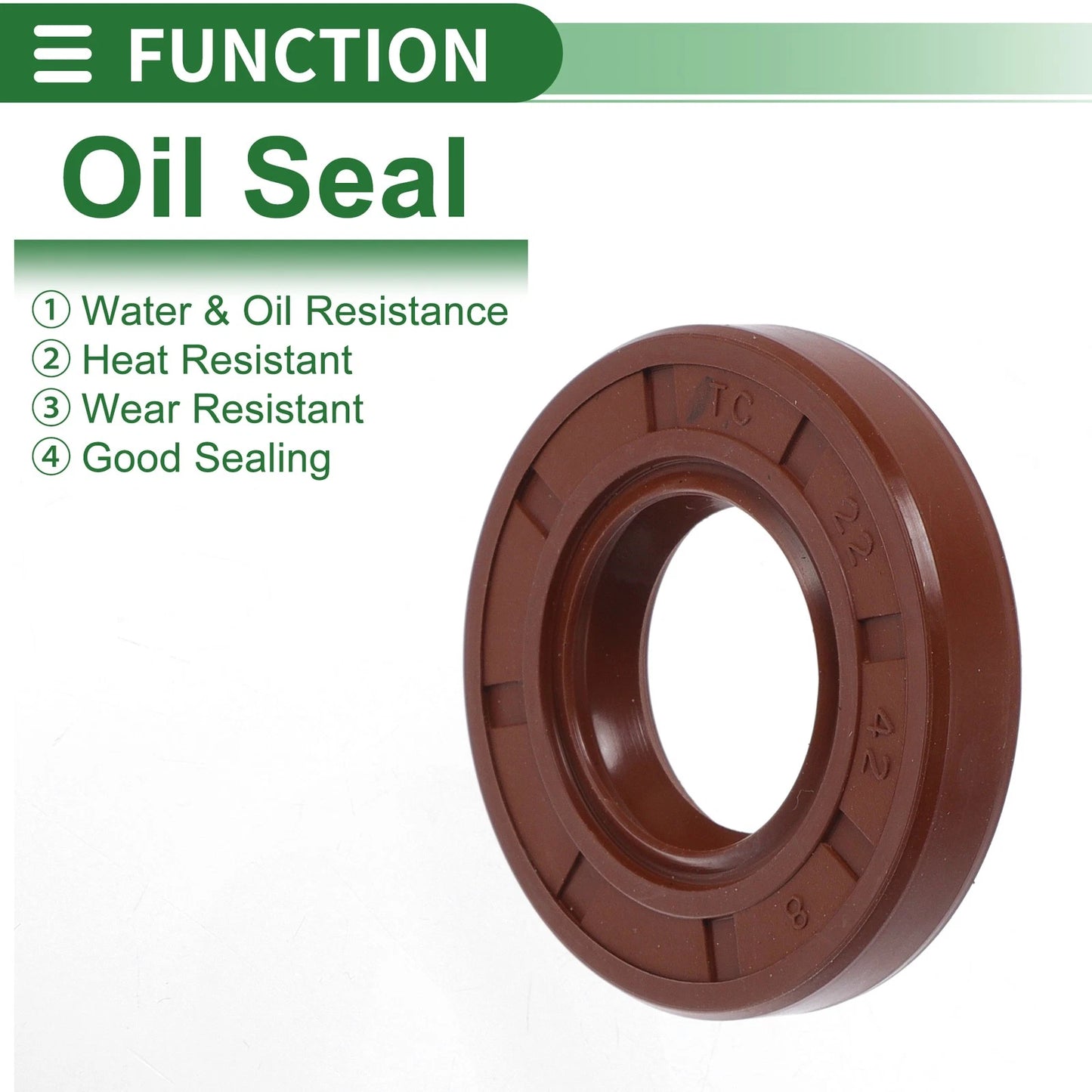 Oil Seal 22x42x8mm Brown FKM Seal Ring for Make Model