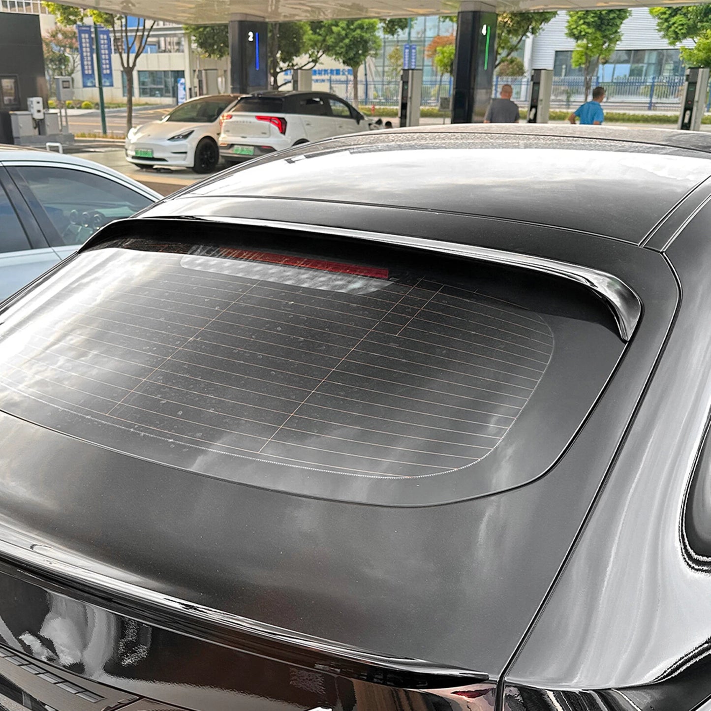 1pc Gloss Black Rear Boot Spoiler for Benz GLC Coupe AMG (2023-2025)