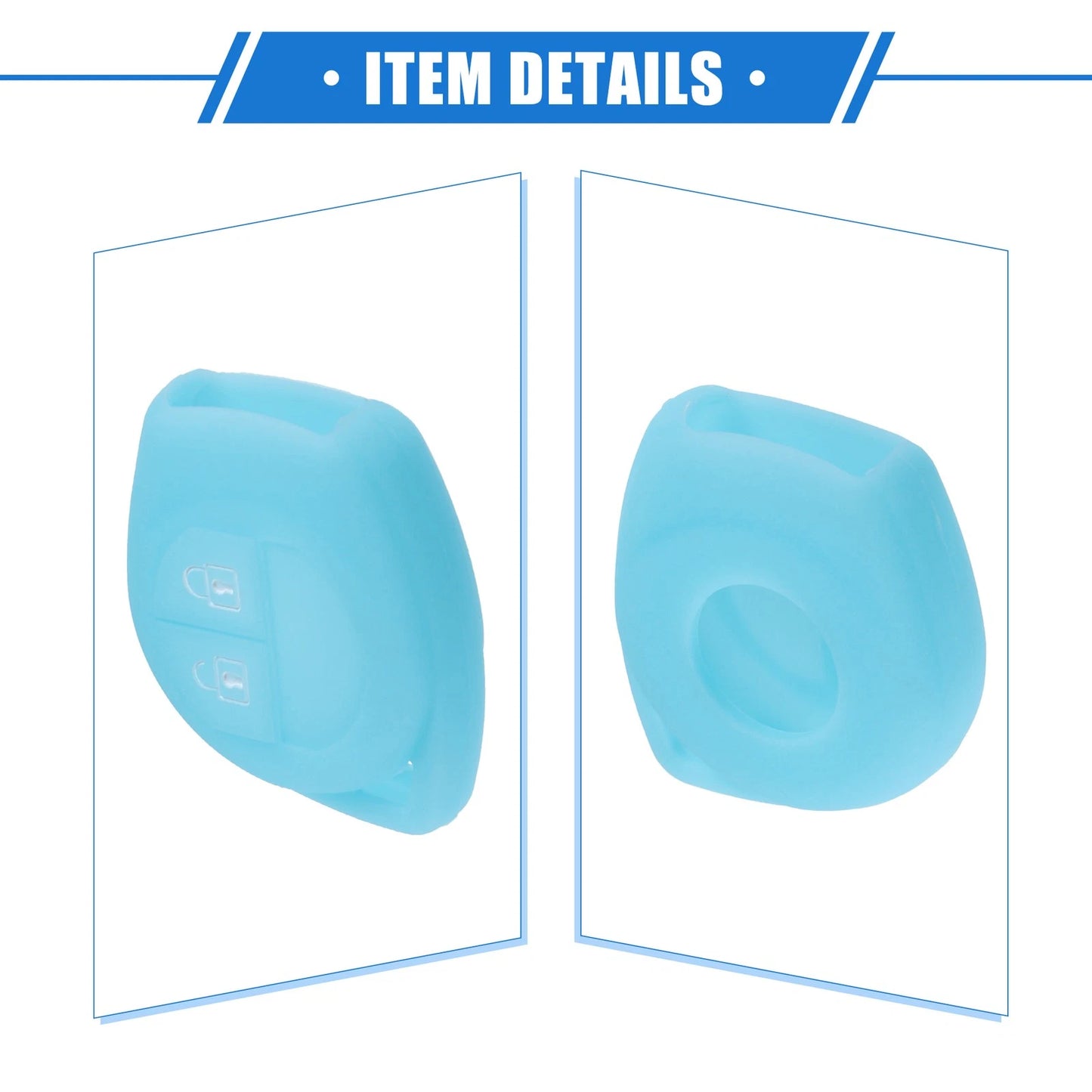 Remote Key Fob Case Cover for Suzuki 2 Button Silicone Blue