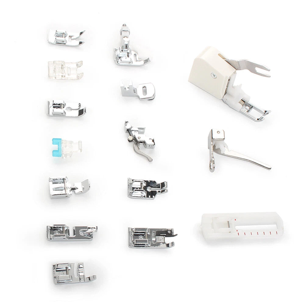 15 Pcs Snap-On Presser Foot Set for Brother Singer Janome Toyota