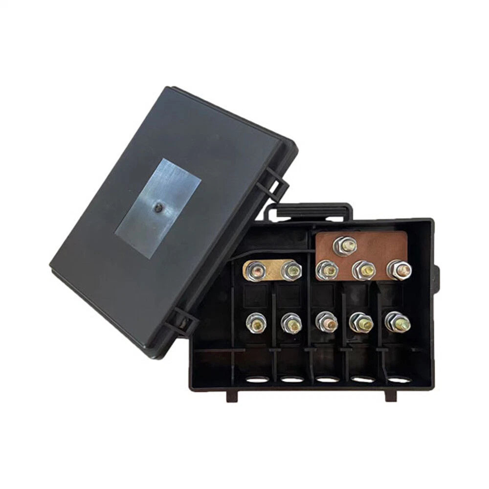 5-Way Bus Bar Fuse Holder Distribution Block 25A-500A for Car Accessories