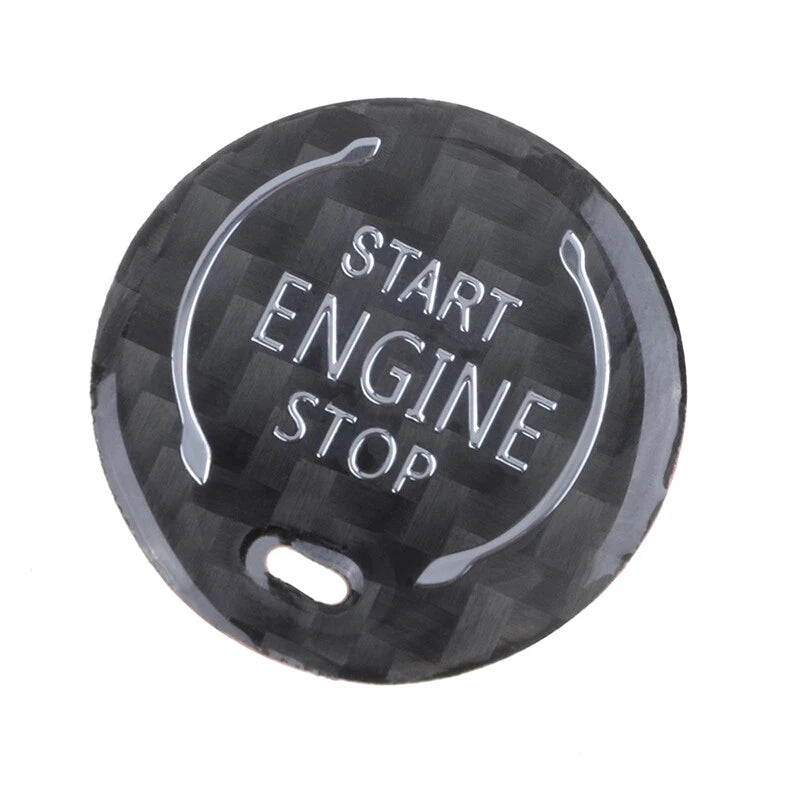 Carbon Fiber Black Engine Start Stop Push Button Trim for Corvette C8 (2020-2022)