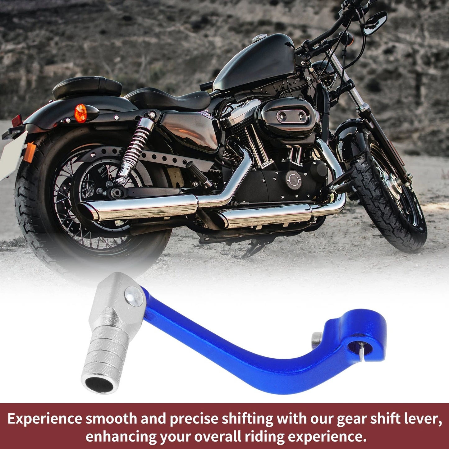 Folding Motorcycle Gear Shifter Lever for Honda CRF110F (2013-2018) Blue Silver