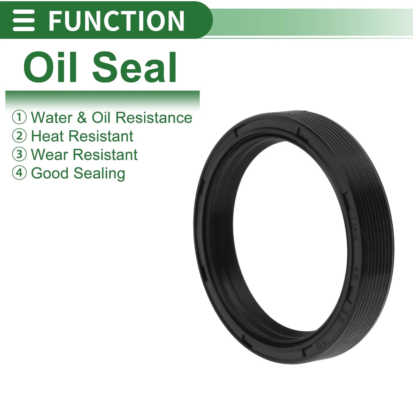 Oil Seal 45x55x10mm Rotary Shaft Seal NBR Rubber Black