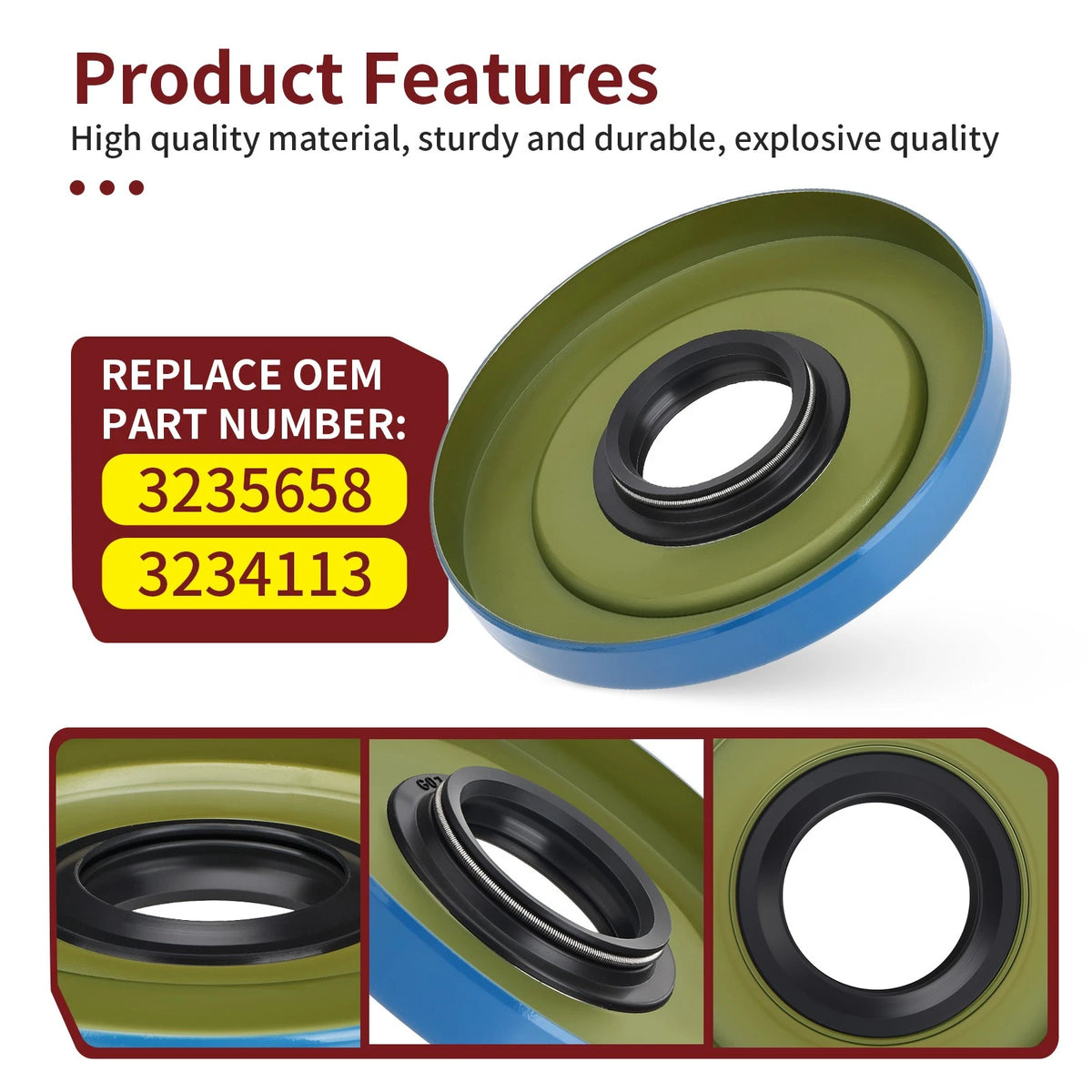 Triple Lip Seal 25x80x10 for Polaris Ranger ETX Crew XP