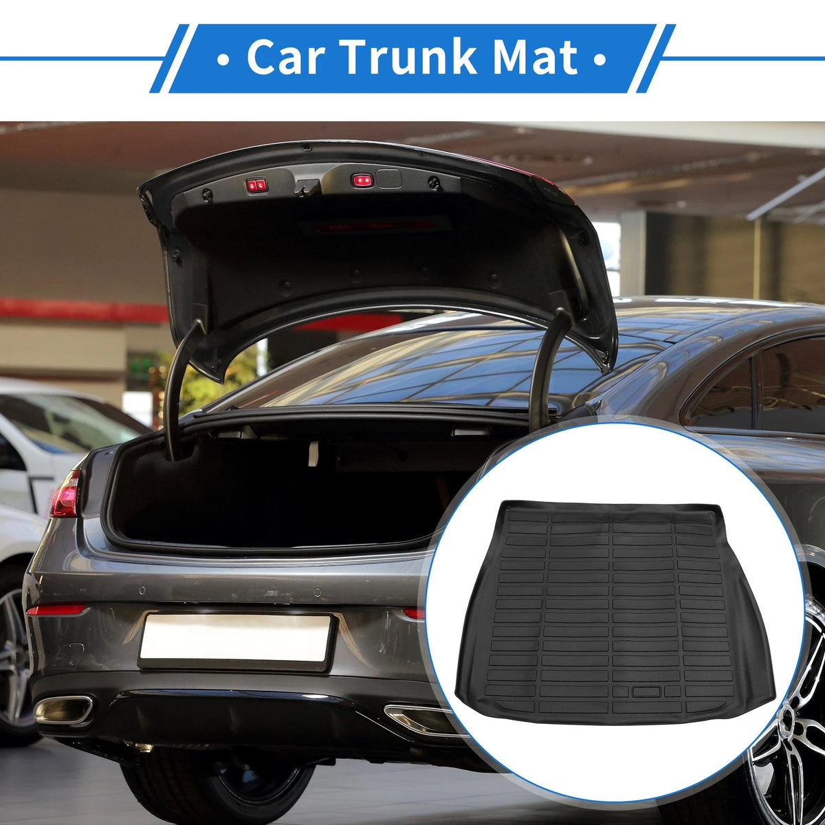 Cargo Liner Rear Boot Mat for Toyota Venza (2021-2024) Long Stripe Pattern TPE