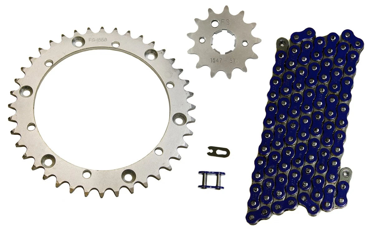 Blue 520x98 Drive Chain & 13/40 Sprockets for Yamaha Warrior 350 (1989–2004)
