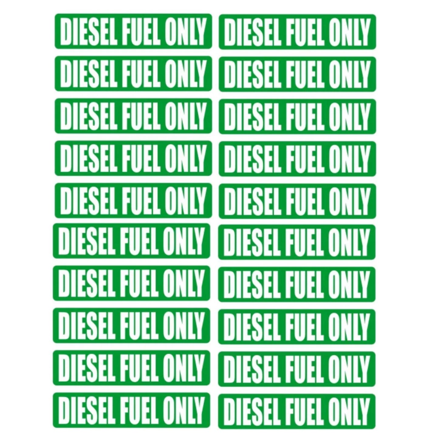 Diesel Fuel Only Sticker Decal for Boat, PWC, Jet Ski, Marine Fuel Tanks