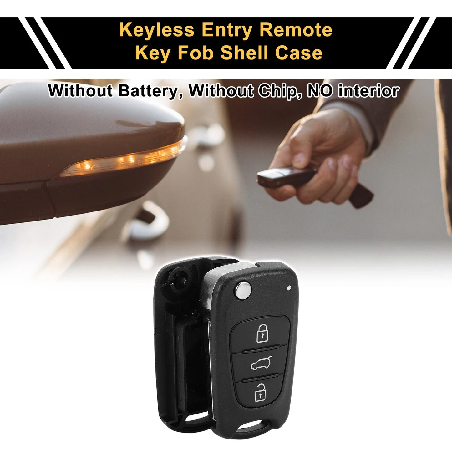 3 Button Key Fob Shell Case for Kia Rio (2011)