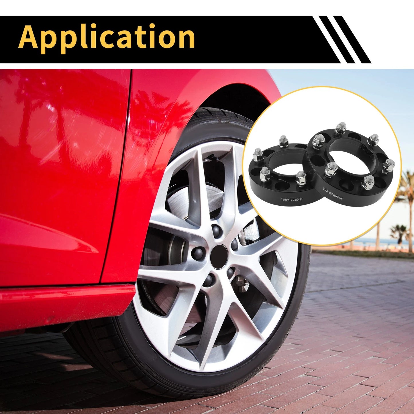 2 x 6x139.7mm Wheel Spacers 106.1mm M12x1.5 Toyota 4Runner (1989–2023)