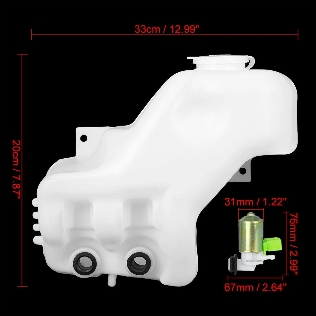 Windshield Washer Fluid Reservoir Tank with Pump for Nissan Patrol GQ Y60 (1988-1997)