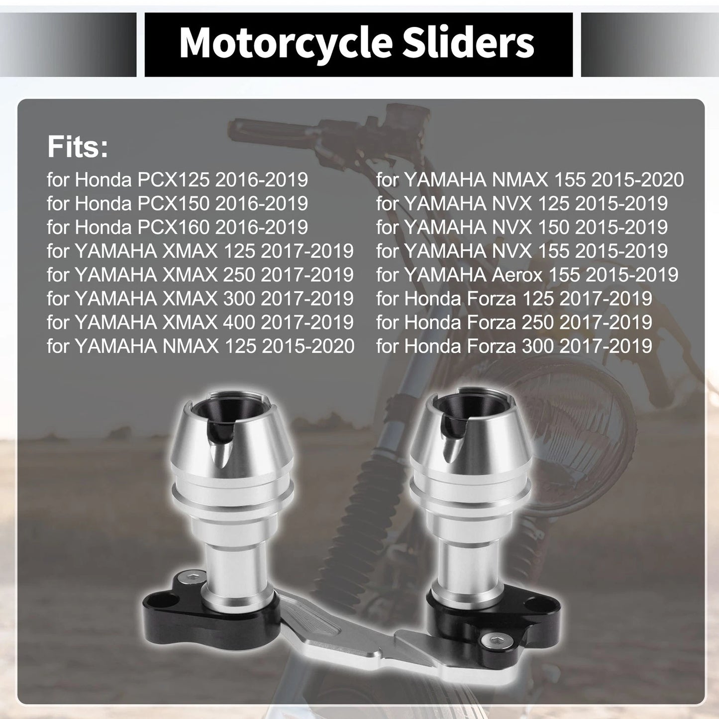 Frame Slider 175mm Anti-Crash Protector Silver Tone for Motorcycles