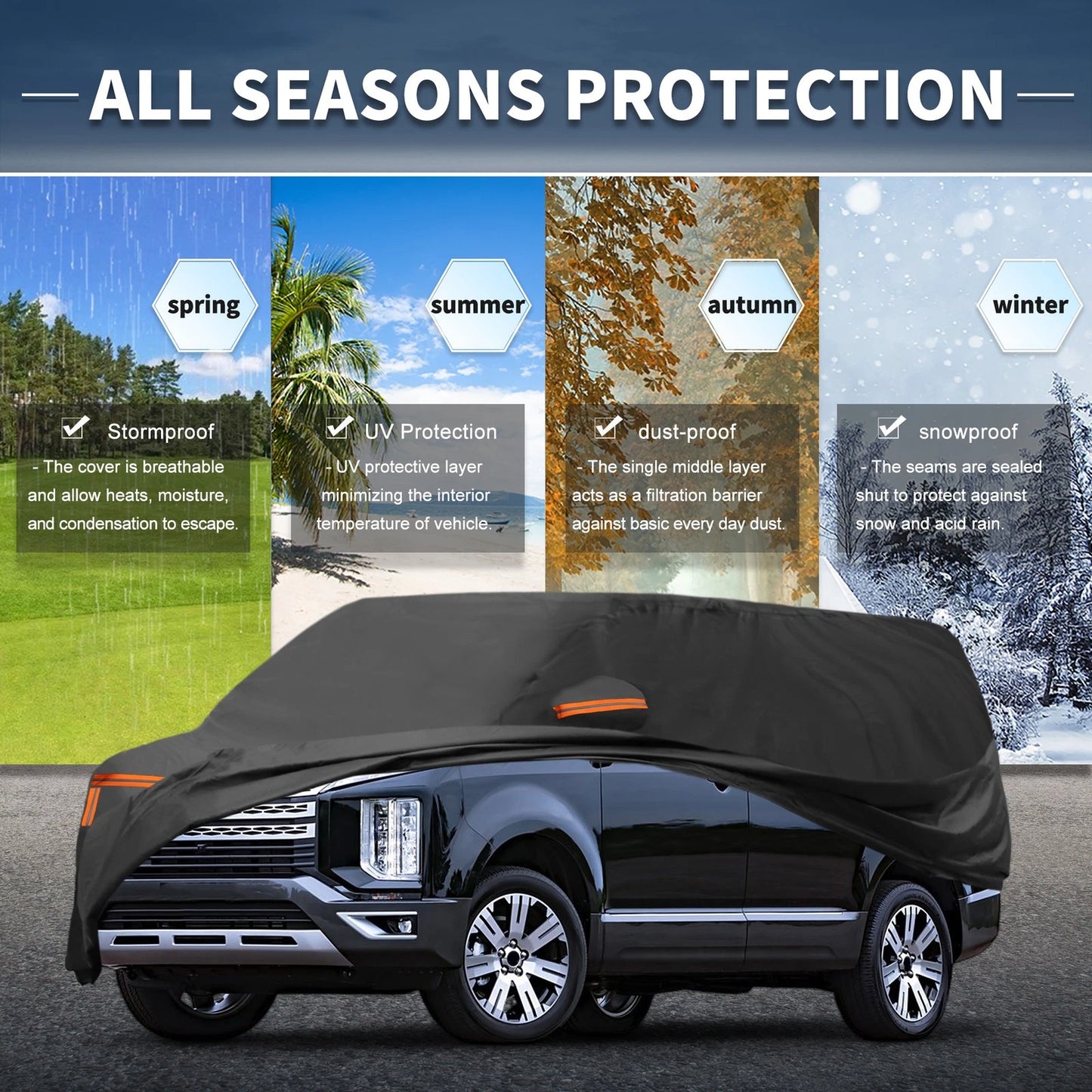 Waterproof Aluminum Film Cotton Car Cover for Mitsubishi Delica D5 (2007-2023)