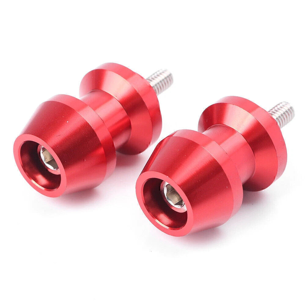 6mm Red Swingarm Spool Sliders for Yamaha R1, XV250, R6, YZF600, FZ6, FZ8