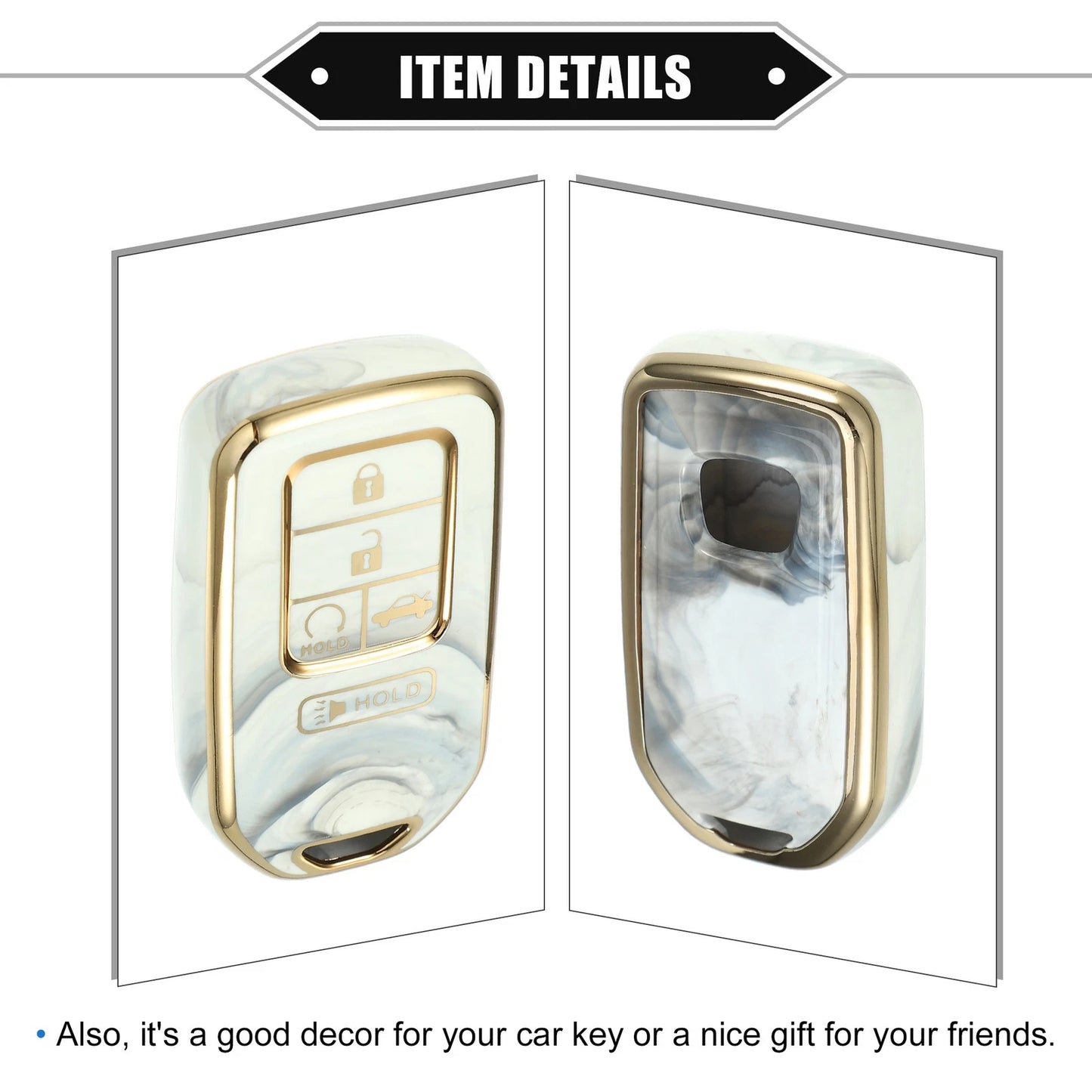 Key Fob Cover 5 Button for Honda Accord
