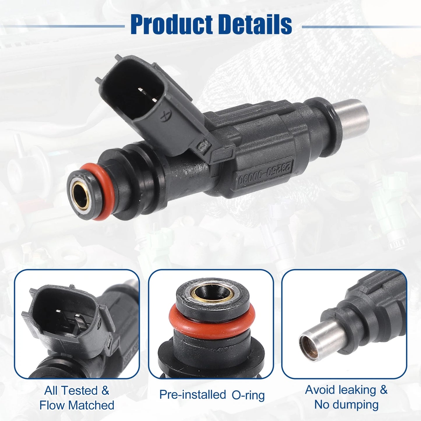 4pcs Fuel Injector Nozzle for Toyota Corolla ZZE150 ZZT250 CDE120