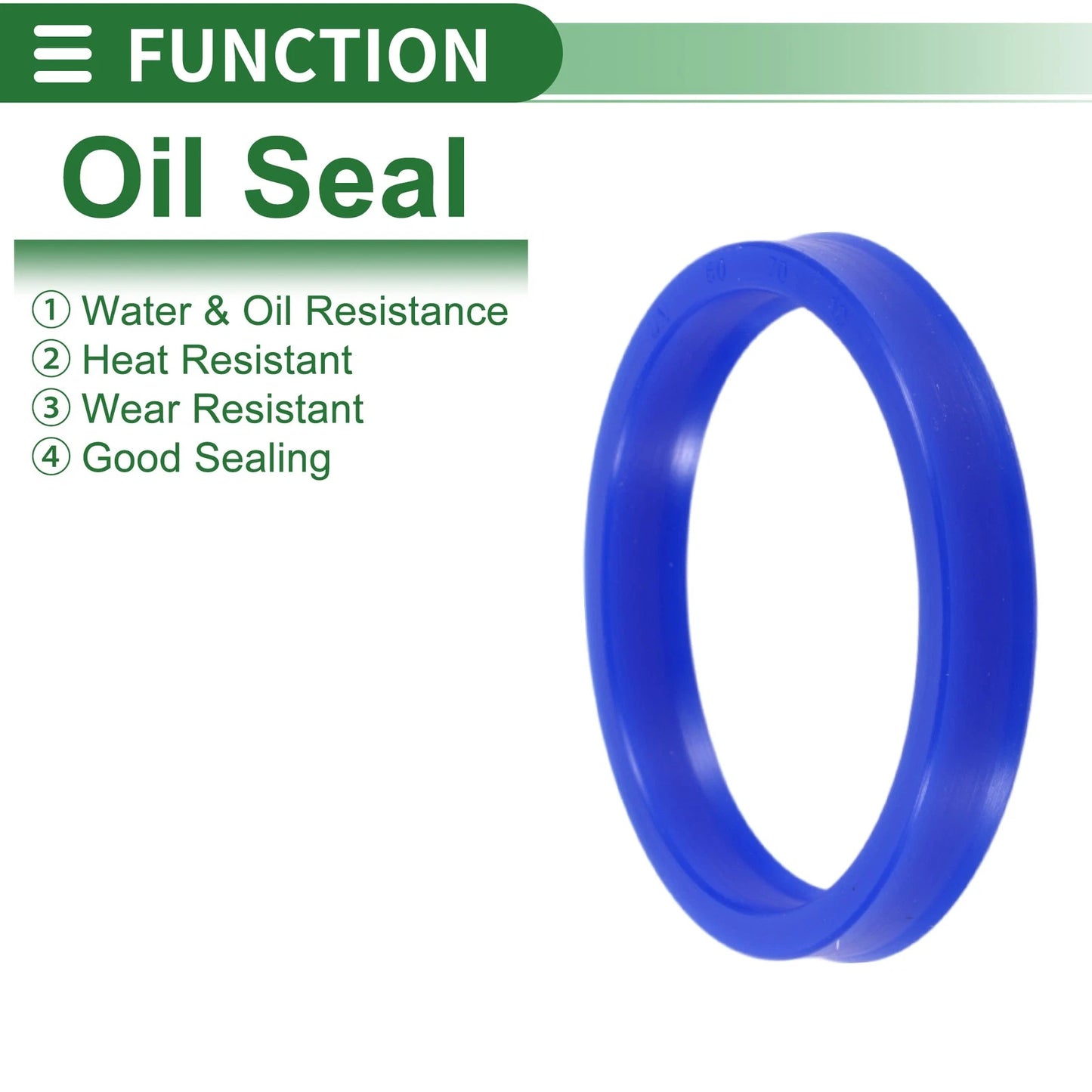 Oil Seal Rotary Shaft Seal TPU 60x70x10mm High Pressure Blue 5 Pcs
