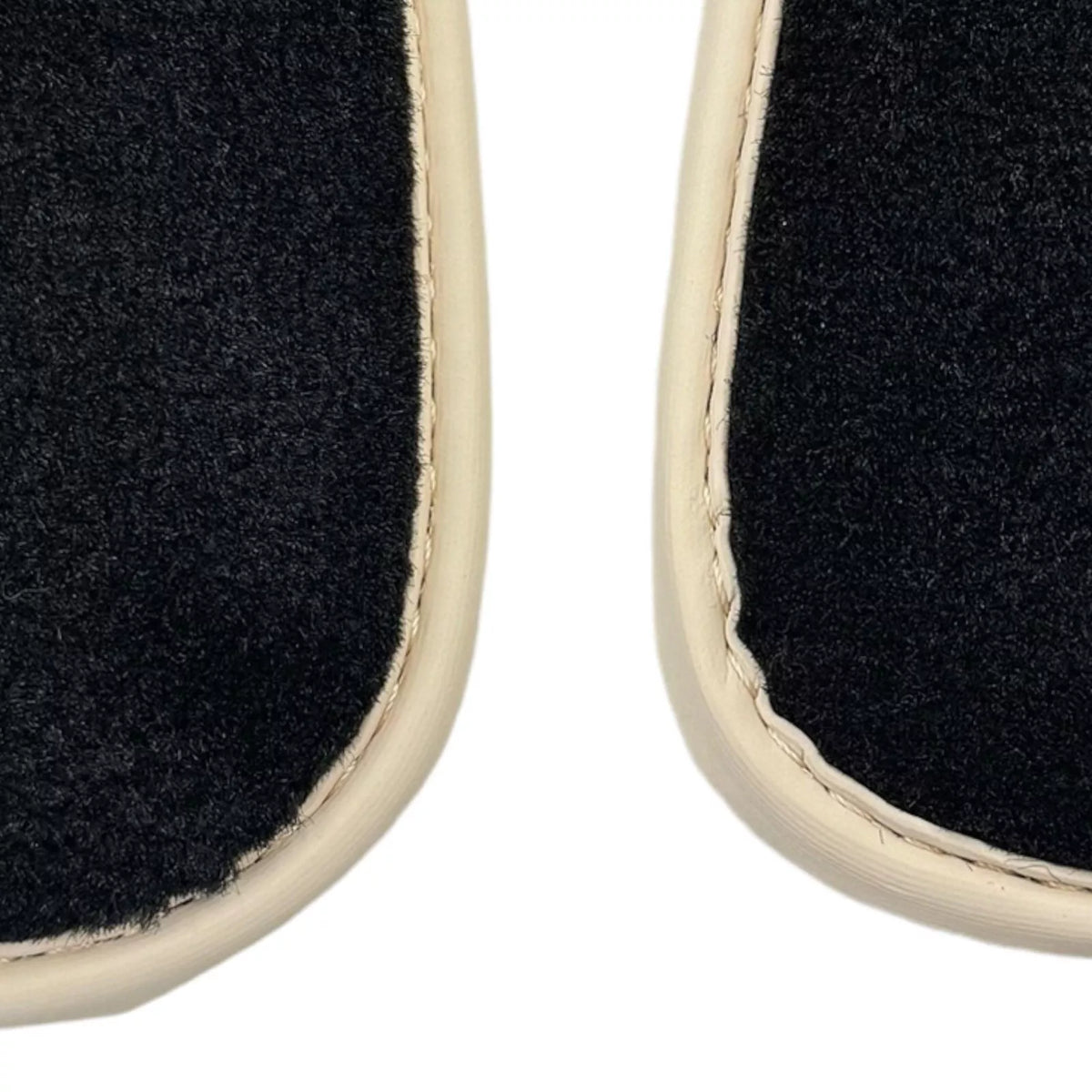Black Floor Mats for Ferrari Purosangue with Leather & Beige Trim