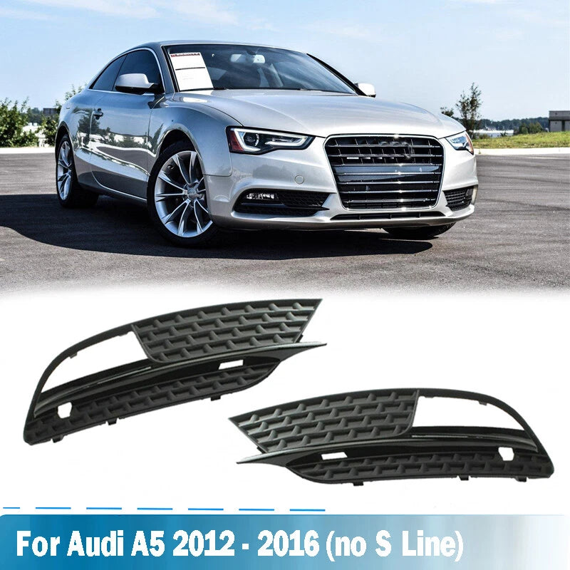 Front Lower Bumper Fog Light Covers for Audi A5 (2012-2015)