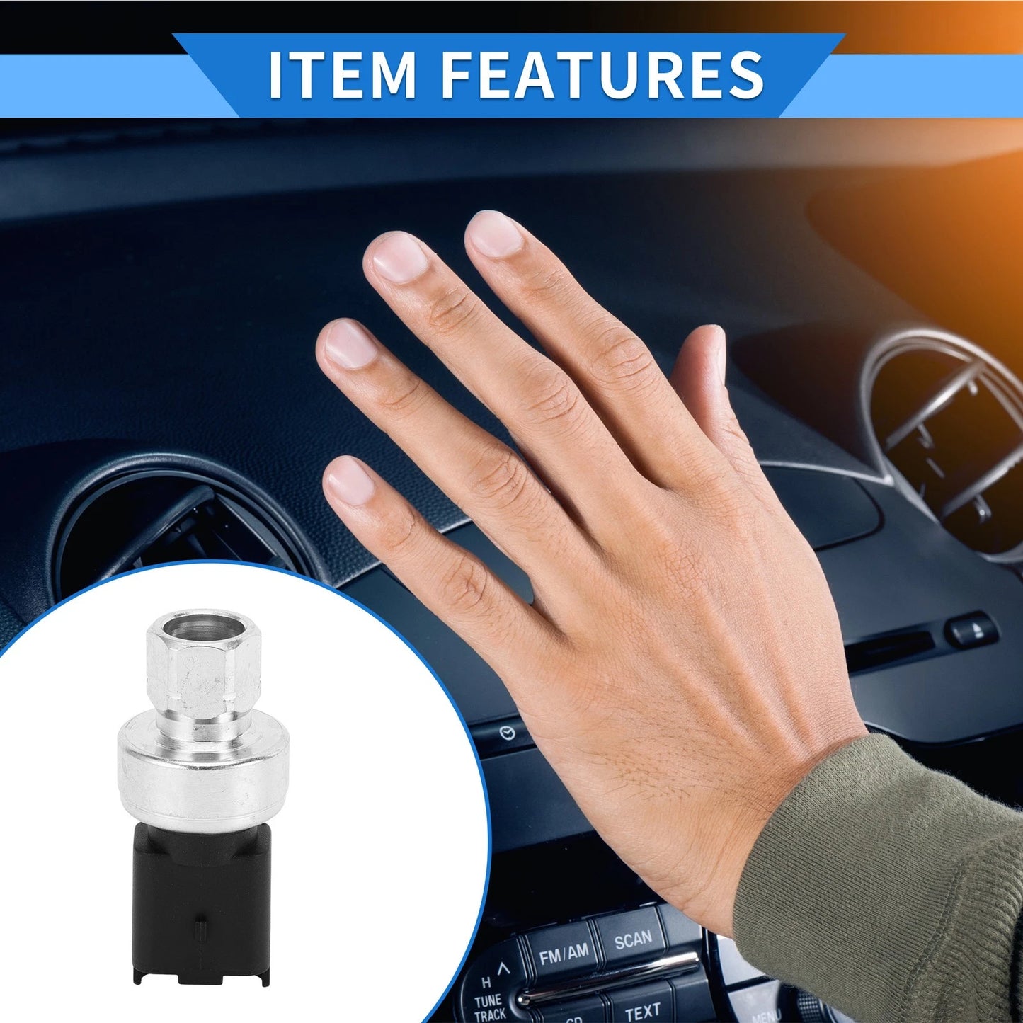 A/C Pressure Switch Sensor for Peugeot, Citroen, Fiat (No.9647971280)