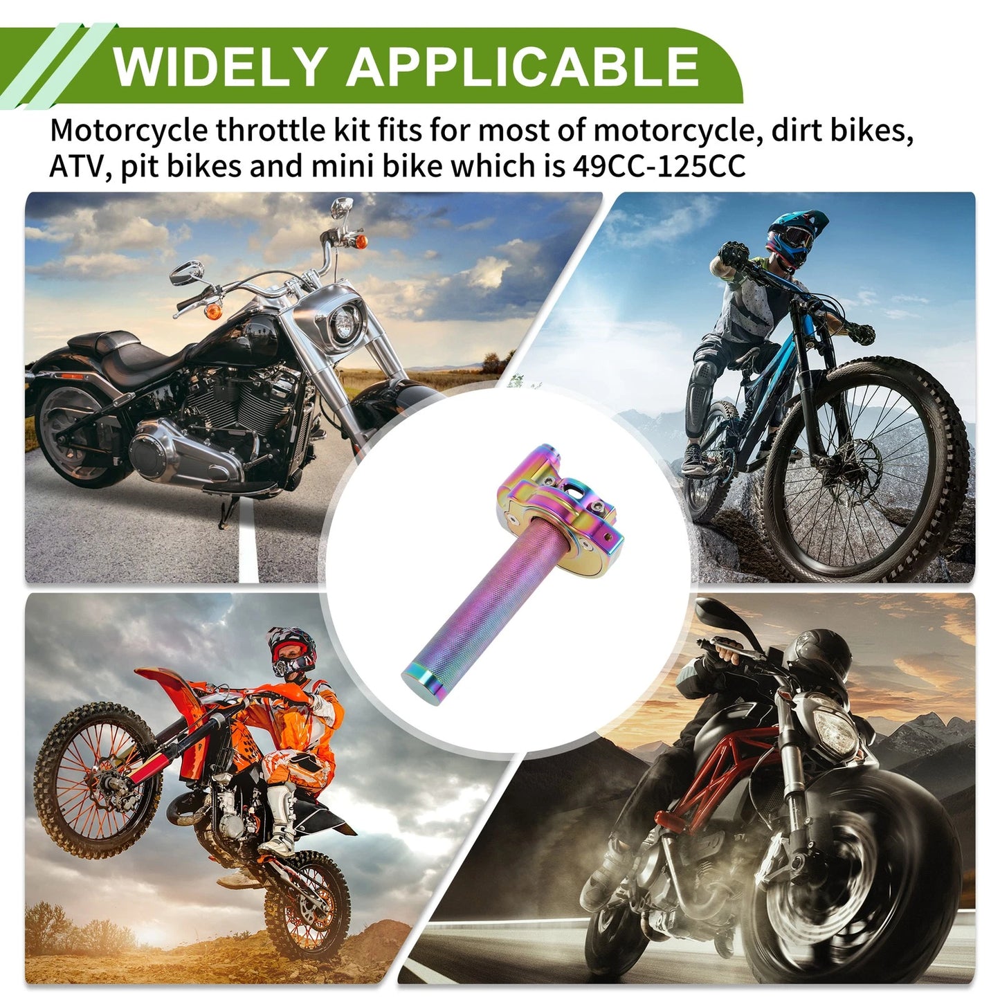 22mm CNC Aluminum Alloy Handlebar Multicolour for Motorcycle