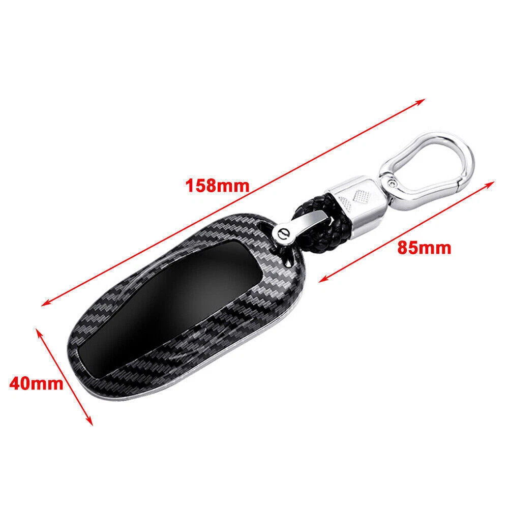 Black ABS Key Fob Case Cover for Tesla Model 3, Model S (2017-2023)