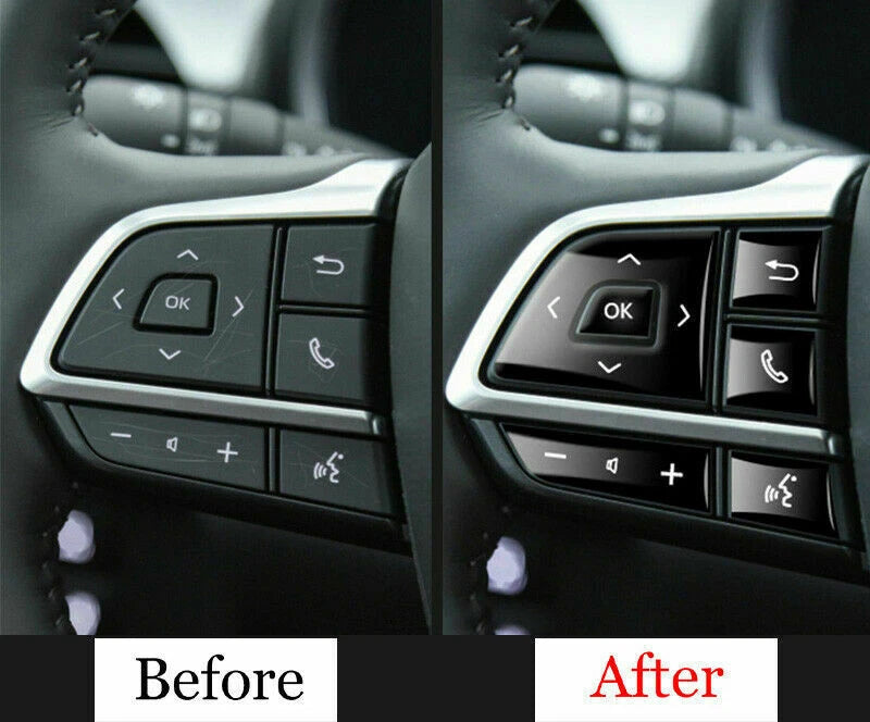 13X Inner Steering Wheel Button Frame Trim for Toyota Highlander (2020–2022)