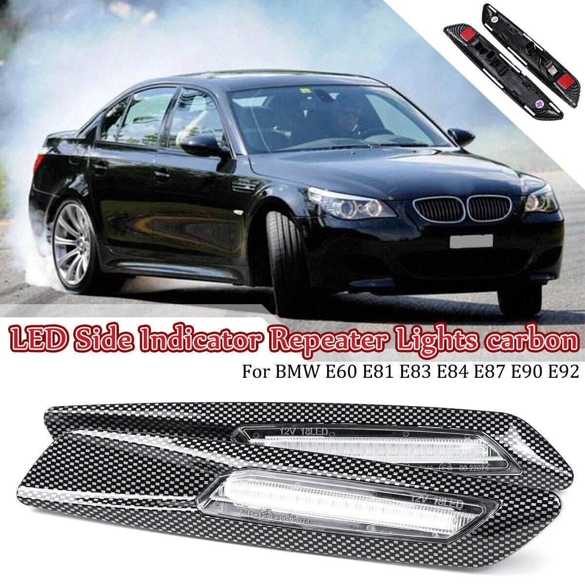 Front Side Marker Lights / / Amber LED for BMW 128i 328i 335i 525i 530i