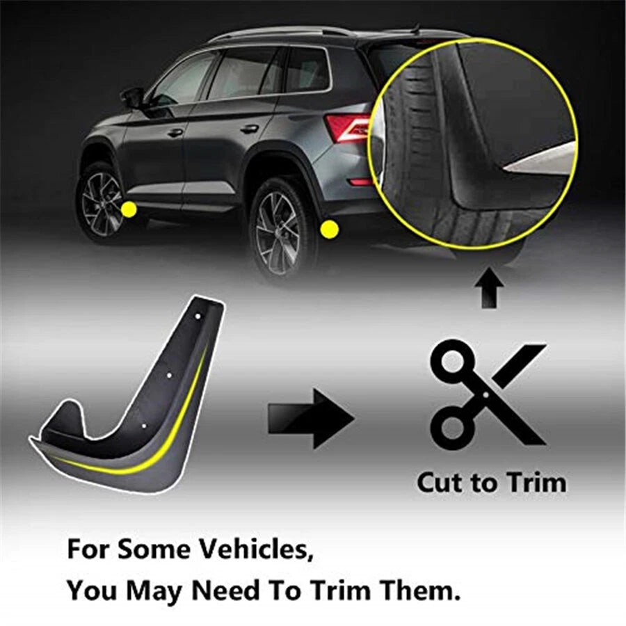 4x Universal Mud Flaps Splash Guards for Car Front & Rear AU